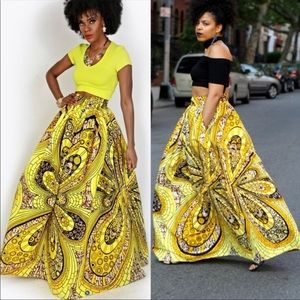 High waisted maxi skirt